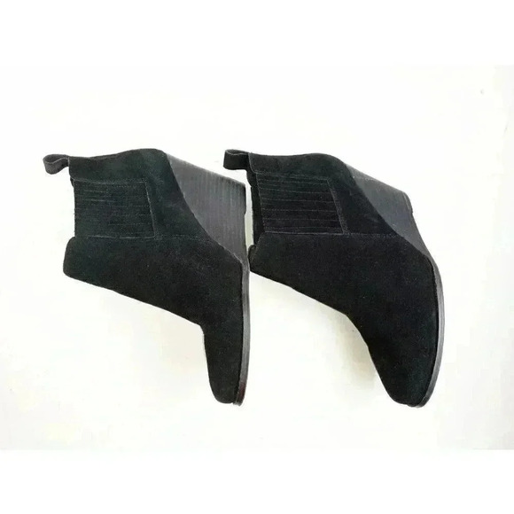 Jessica Simpson Women's Black Suede/Leather Wedge Slip On Boots size 10M - Picture 5 of 8